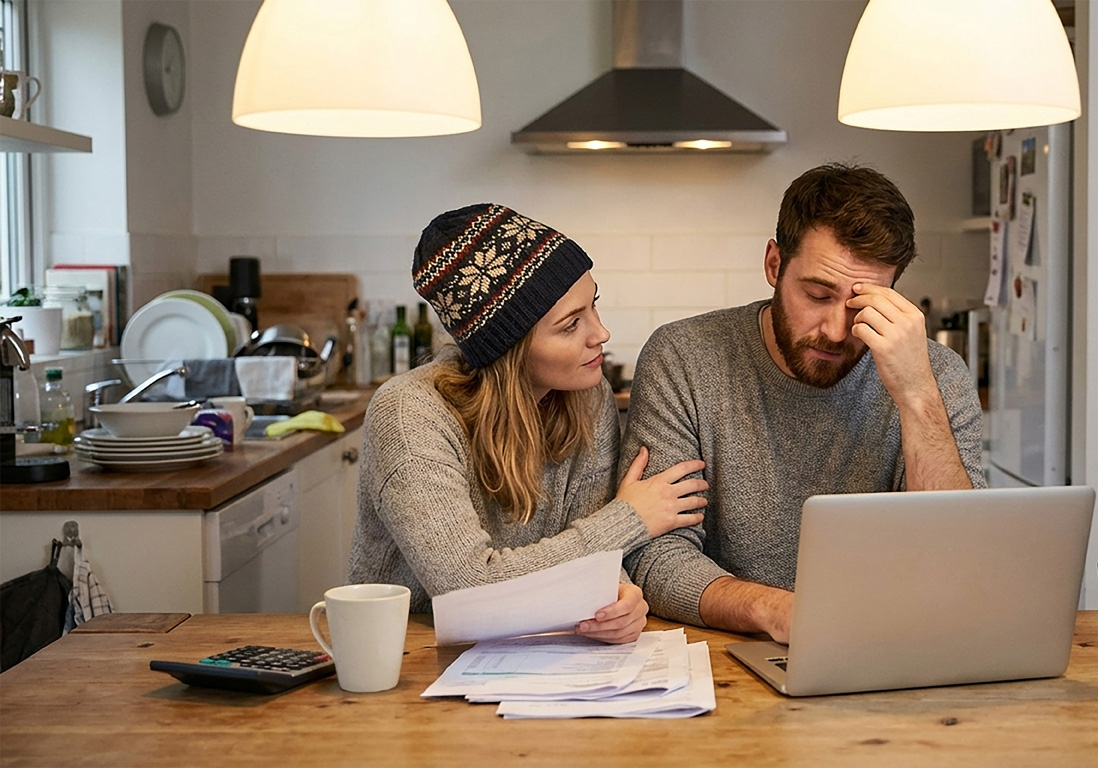 Worried couple