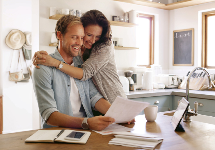 Remortgage happy couple